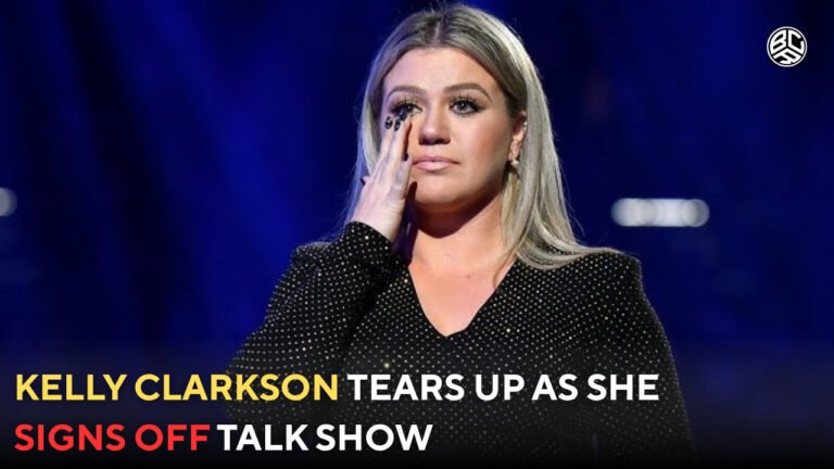 Kelly Clarkson Tears Up as She Signs Off Talk Show