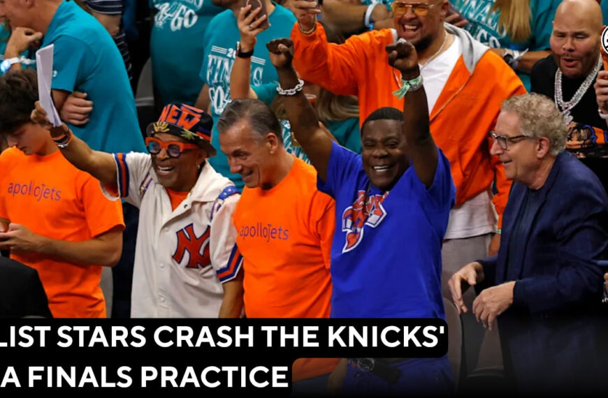 A-List Stars Crash the Knicks' NBA Finals Practice